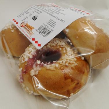Mustikkatäytepulla 4 kpl